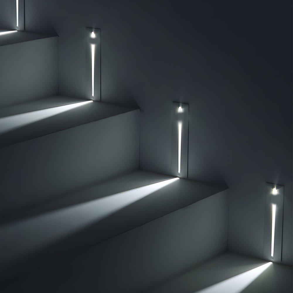Motion Sensor LED Stair Light Recessed Wall Step Lighting Indoor