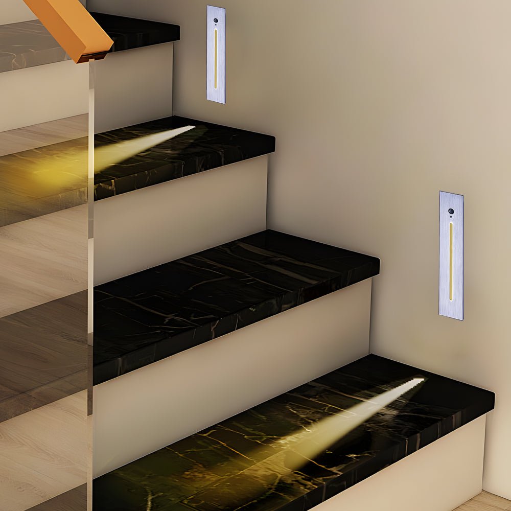 Motion Sensor LED Stair Light Recessed Wall Step Lighting Indoor