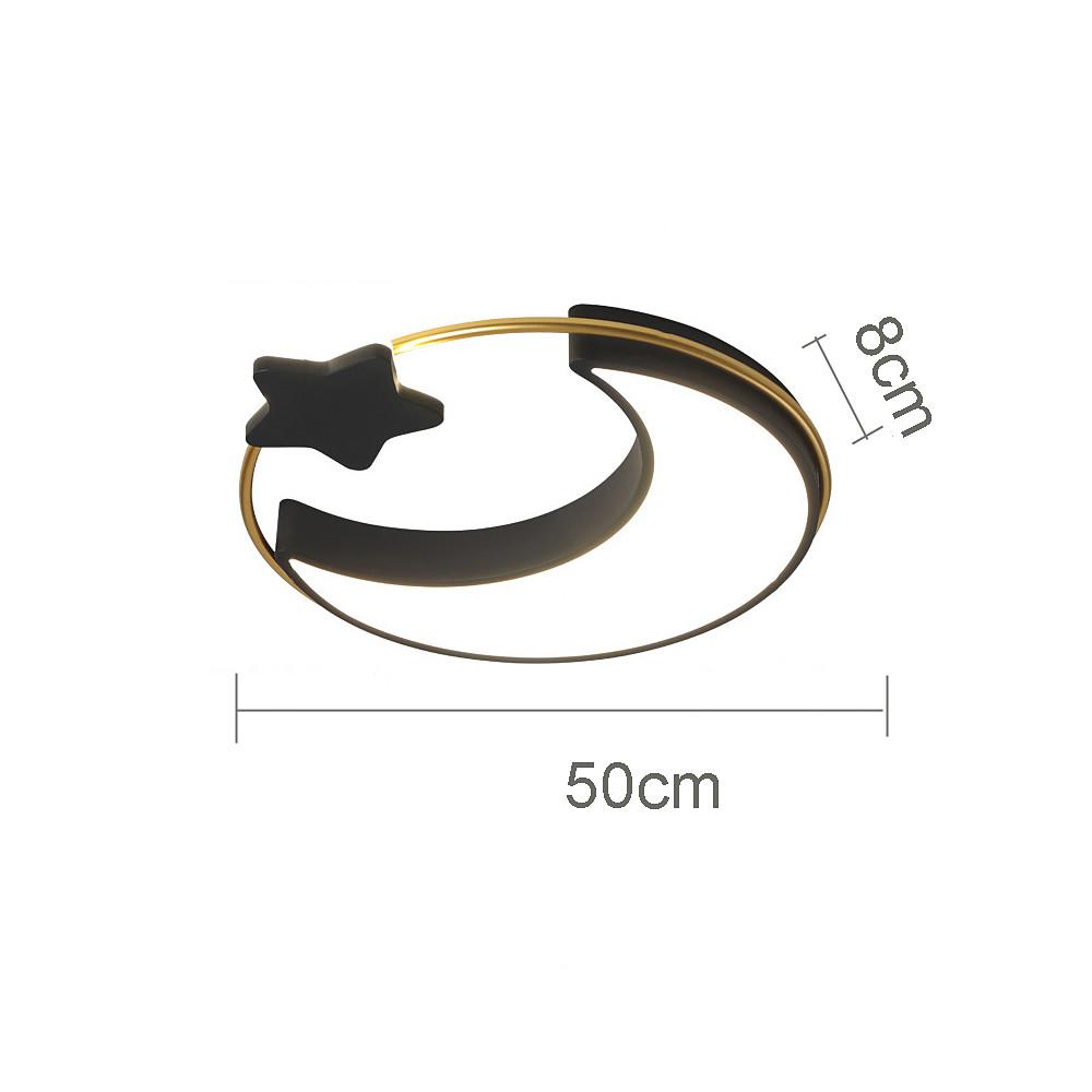 Moon and Star Dimmable LED Flush Mount Light for Kids Bedroom