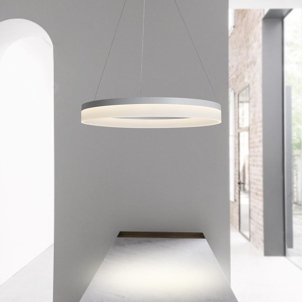 Modern Ring Pendant Light Aluminum Acrylic LED Ceiling Fixture