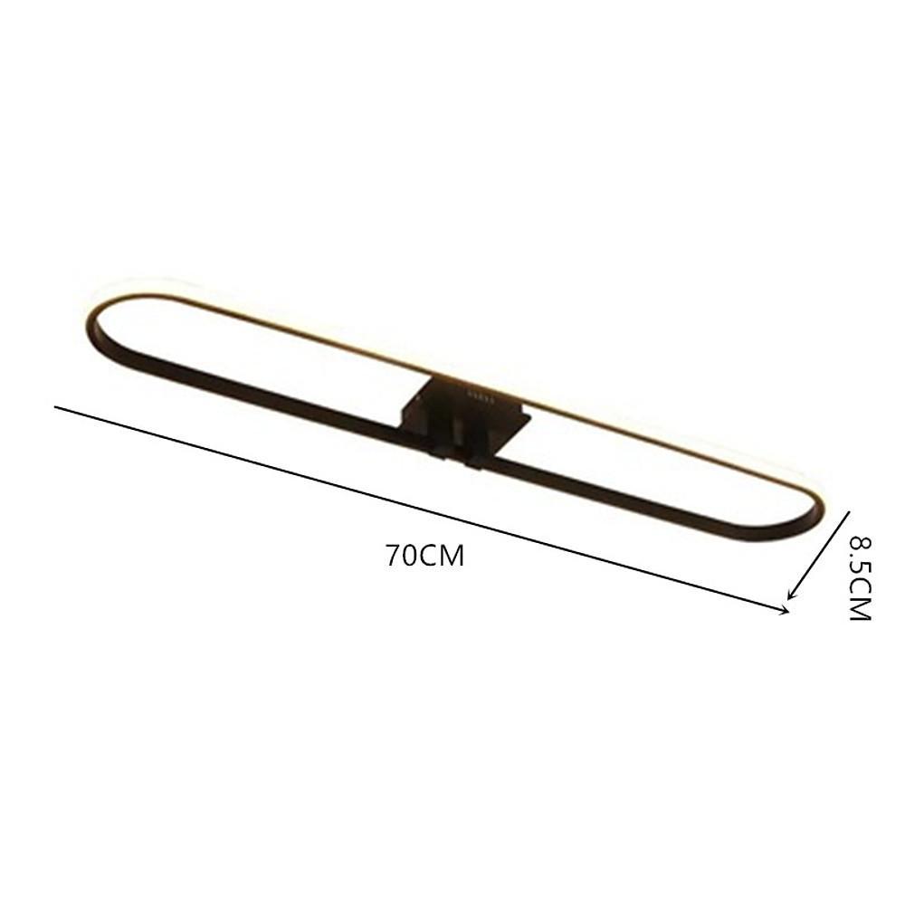 Rounded Rectangle LED Flush Mount Ceiling Light Minimalist Aluminum