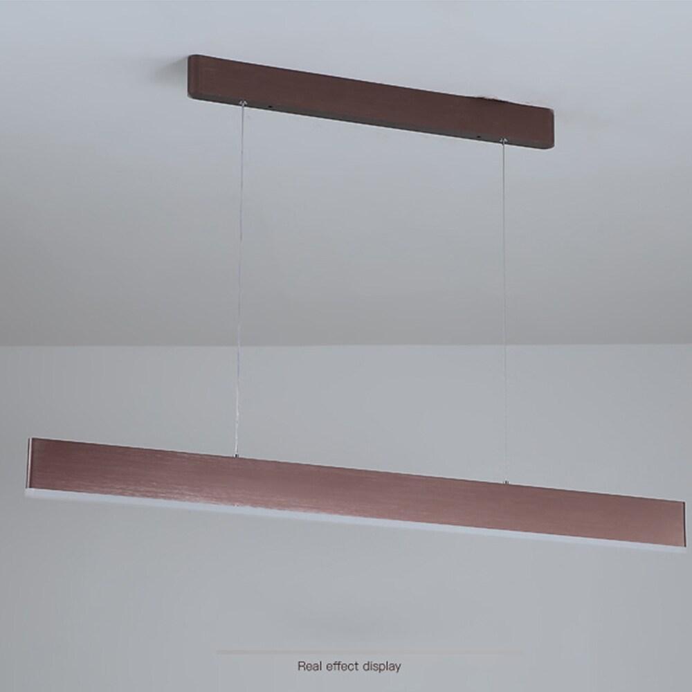 Modern Rectangular Aluminum LED Pendant Light 10-Light