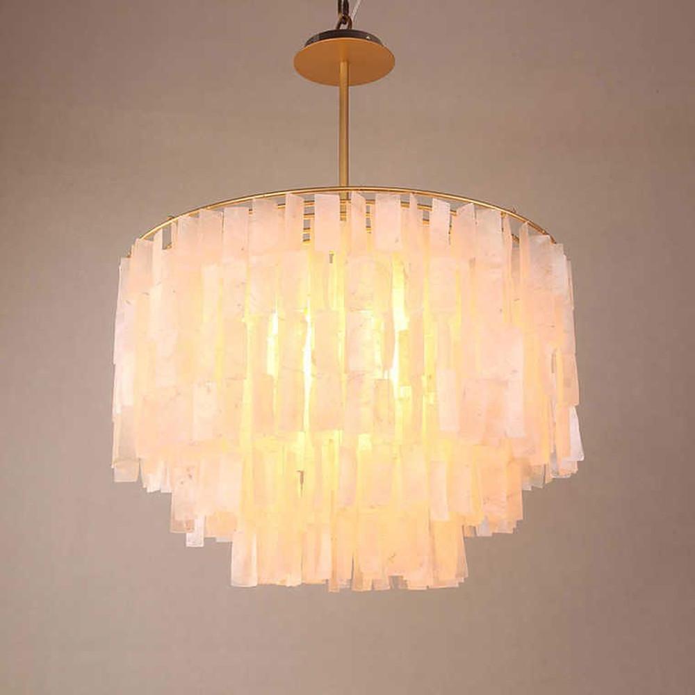 Shell Cascade Chandelier - Modern Tiered Pendant Light