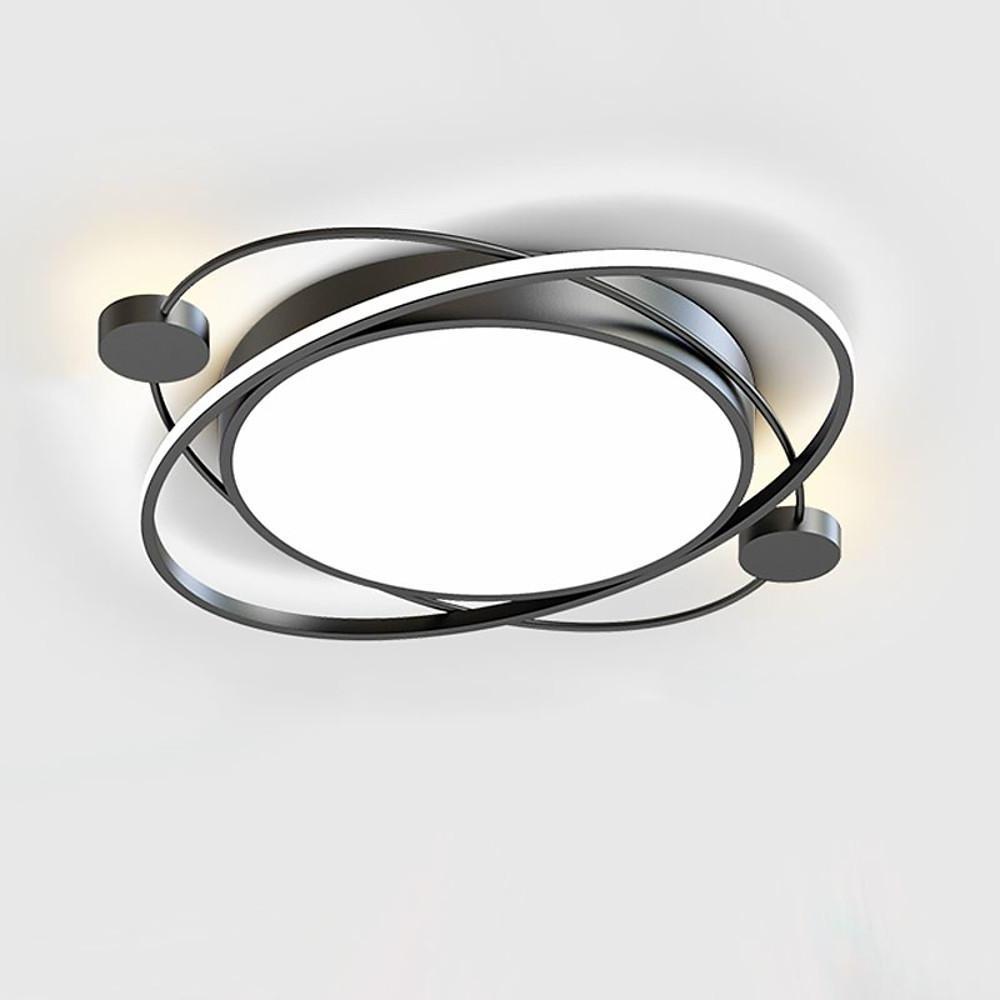 Circular Art Deco LED Flush Mount Ceiling Light - Dimmable