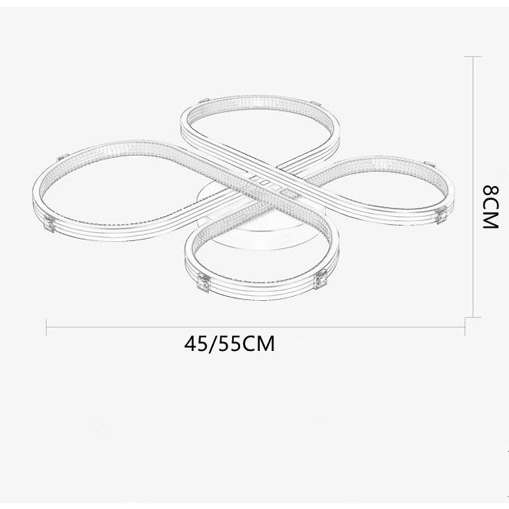 Circle Flower LED Flush Mount Ceiling Light - Dimmable Modern Design