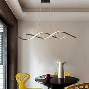 Wave Design Modern Pendant Light Metal & PVC Minimalist Ceiling Lamp