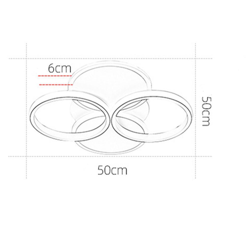 Modern 4-Circle Geometric LED Flush Mount Ceiling Light