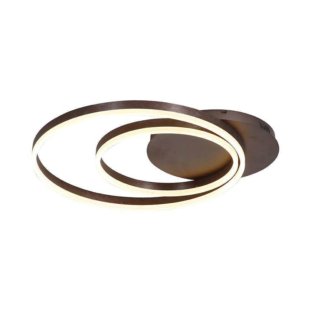 Modern Geometric Flush Mount LED Ceiling Light with Dimmable Remote