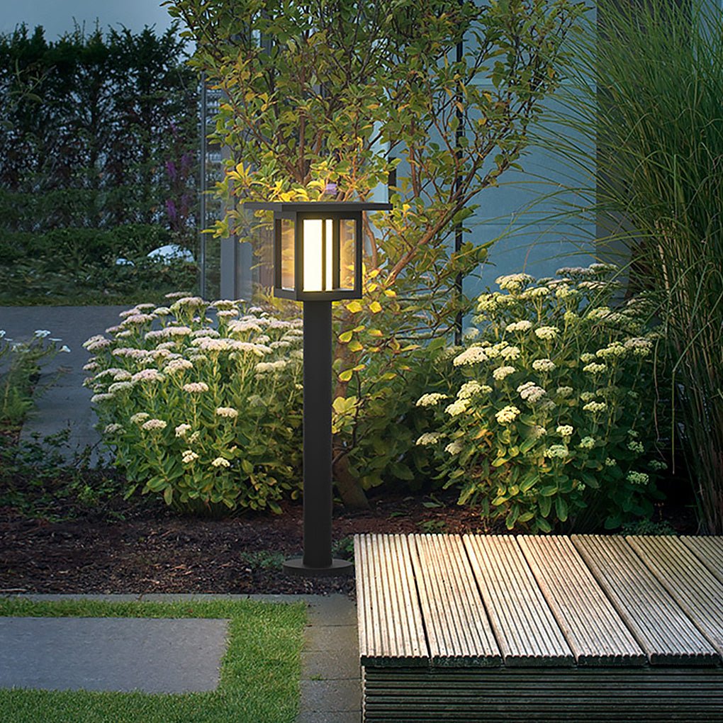 Wide Top LED Post Light with Rain Shield & Dual Power Options
