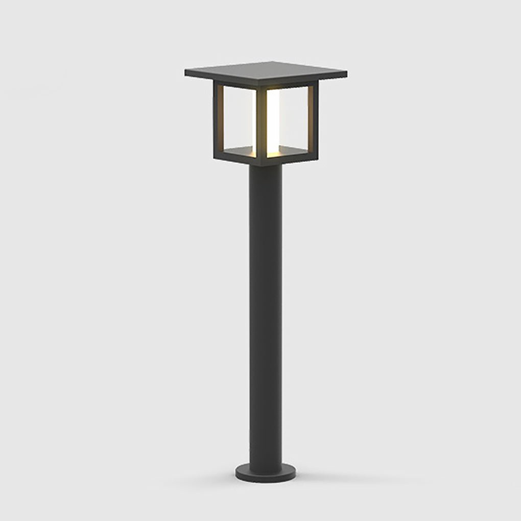 Wide Top LED Post Light with Rain Shield & Dual Power Options