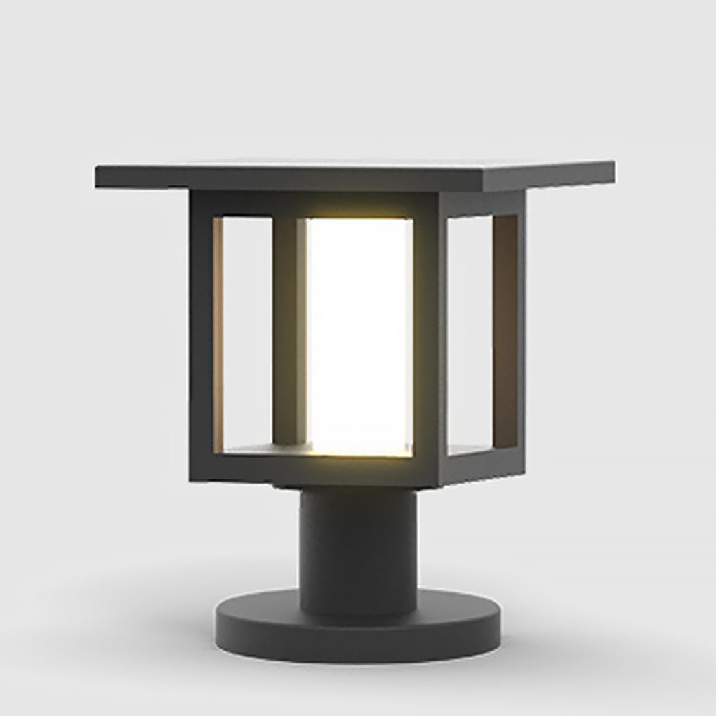 Wide Top LED Post Light with Rain Shield & Dual Power Options
