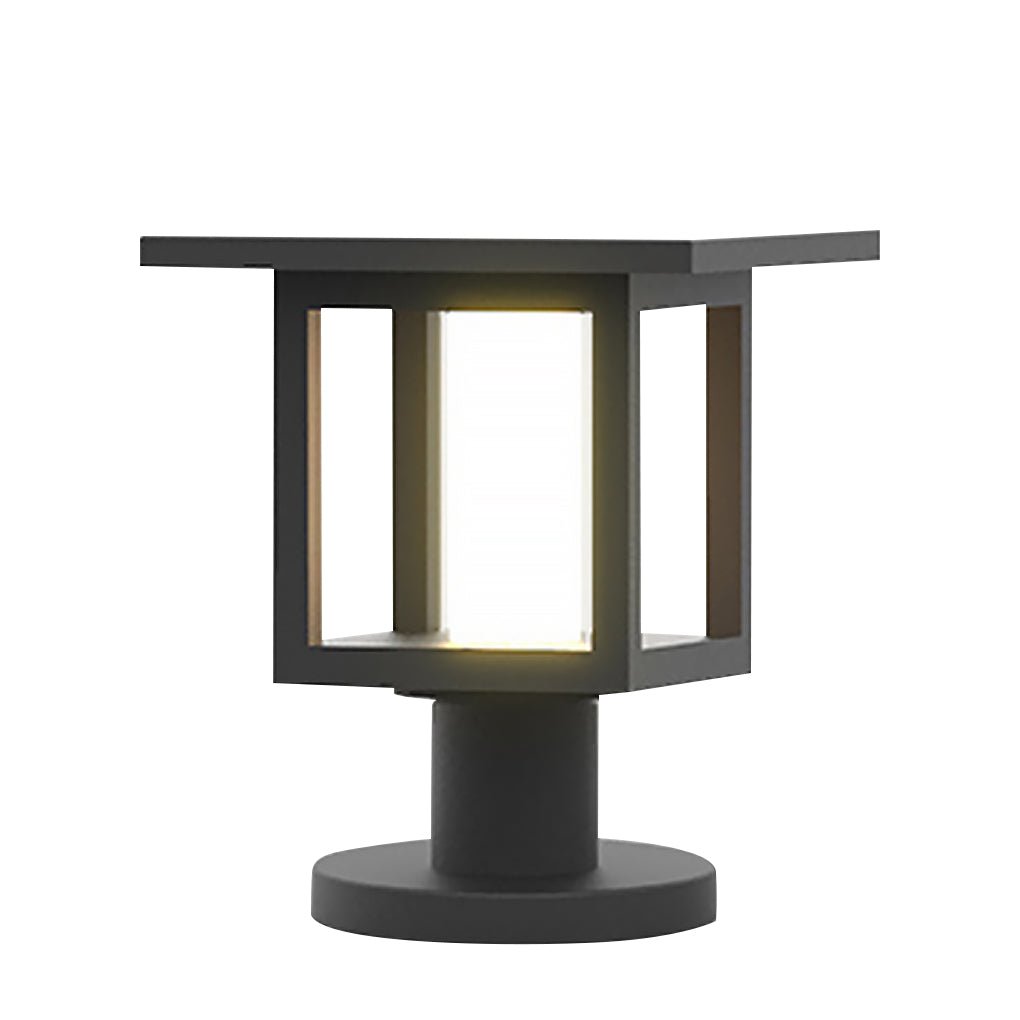Wide Top LED Post Light with Rain Shield & Dual Power Options