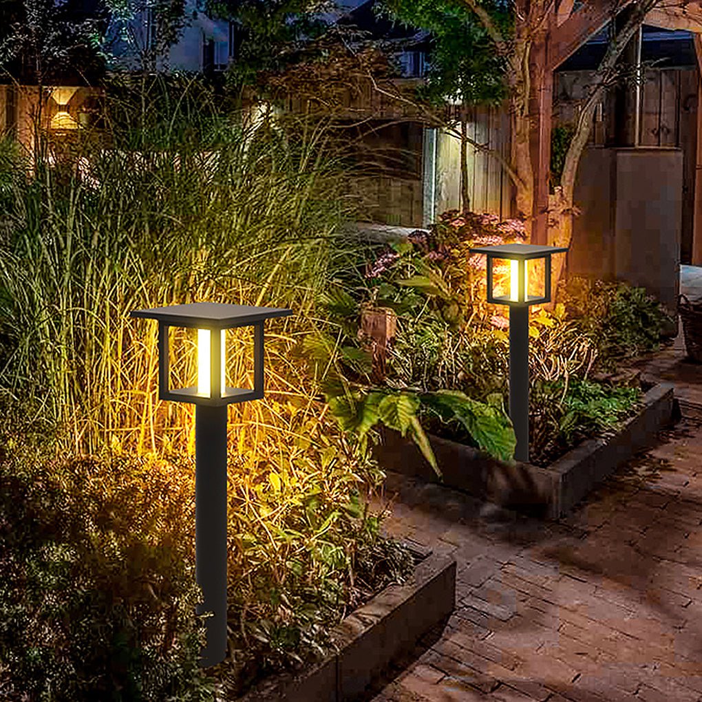 Wide Top LED Post Light with Rain Shield & Dual Power Options