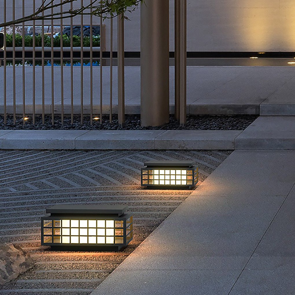 Solar LED Garden Lamp - Vintage Hollowed Pattern Weatherproof Design