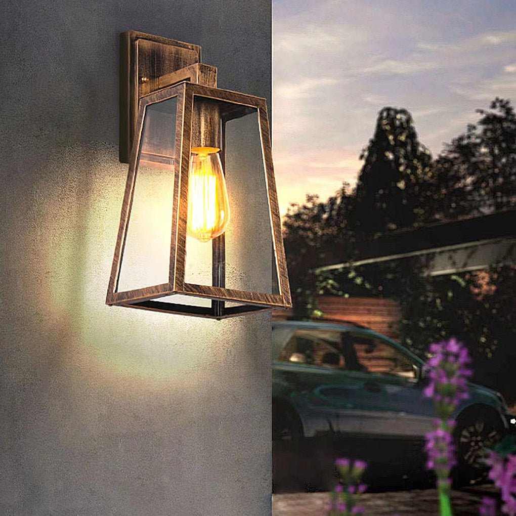 Industrial Glass Outdoor Wall Light Waterproof Sconce