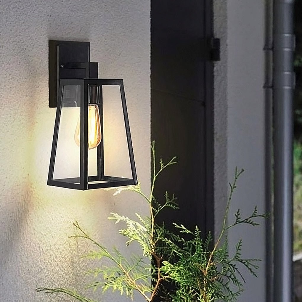 Industrial Glass Outdoor Wall Light Waterproof Sconce