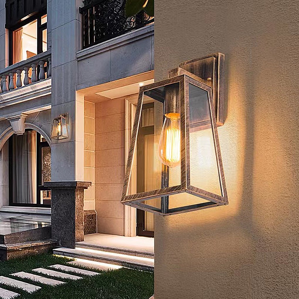 Industrial Glass Outdoor Wall Light Waterproof Sconce