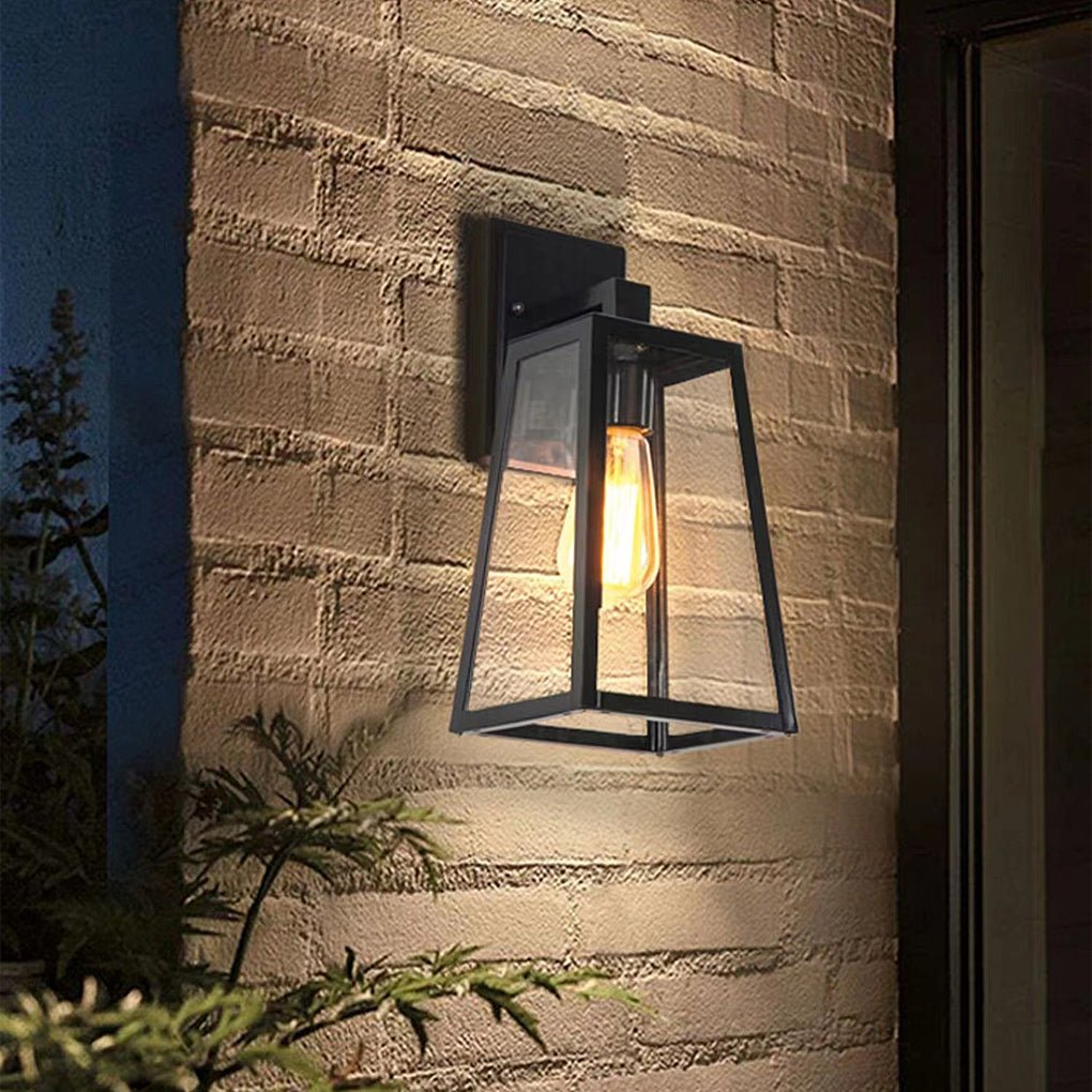 Industrial Glass Outdoor Wall Light Waterproof Sconce