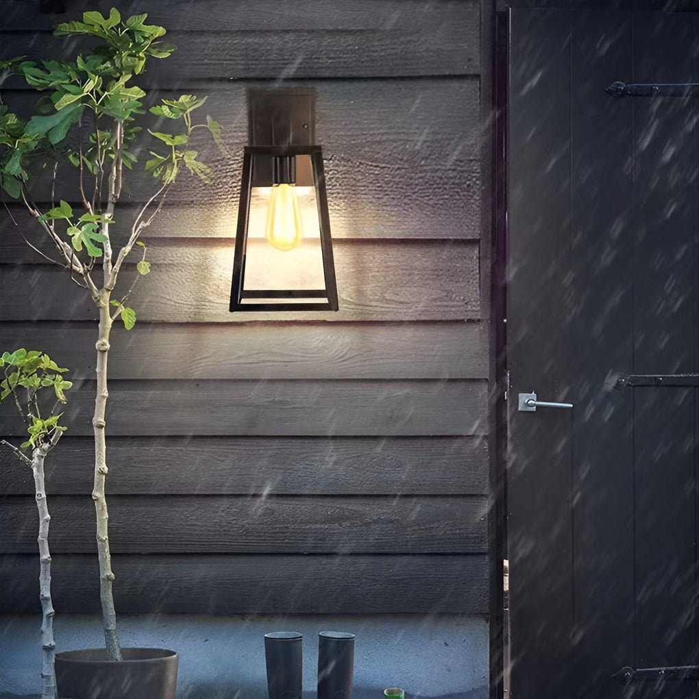Industrial Glass Outdoor Wall Light Waterproof Sconce
