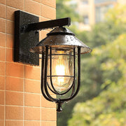 Industrial Outdoor Wall Sconce Iron & Glass Waterproof Lighting