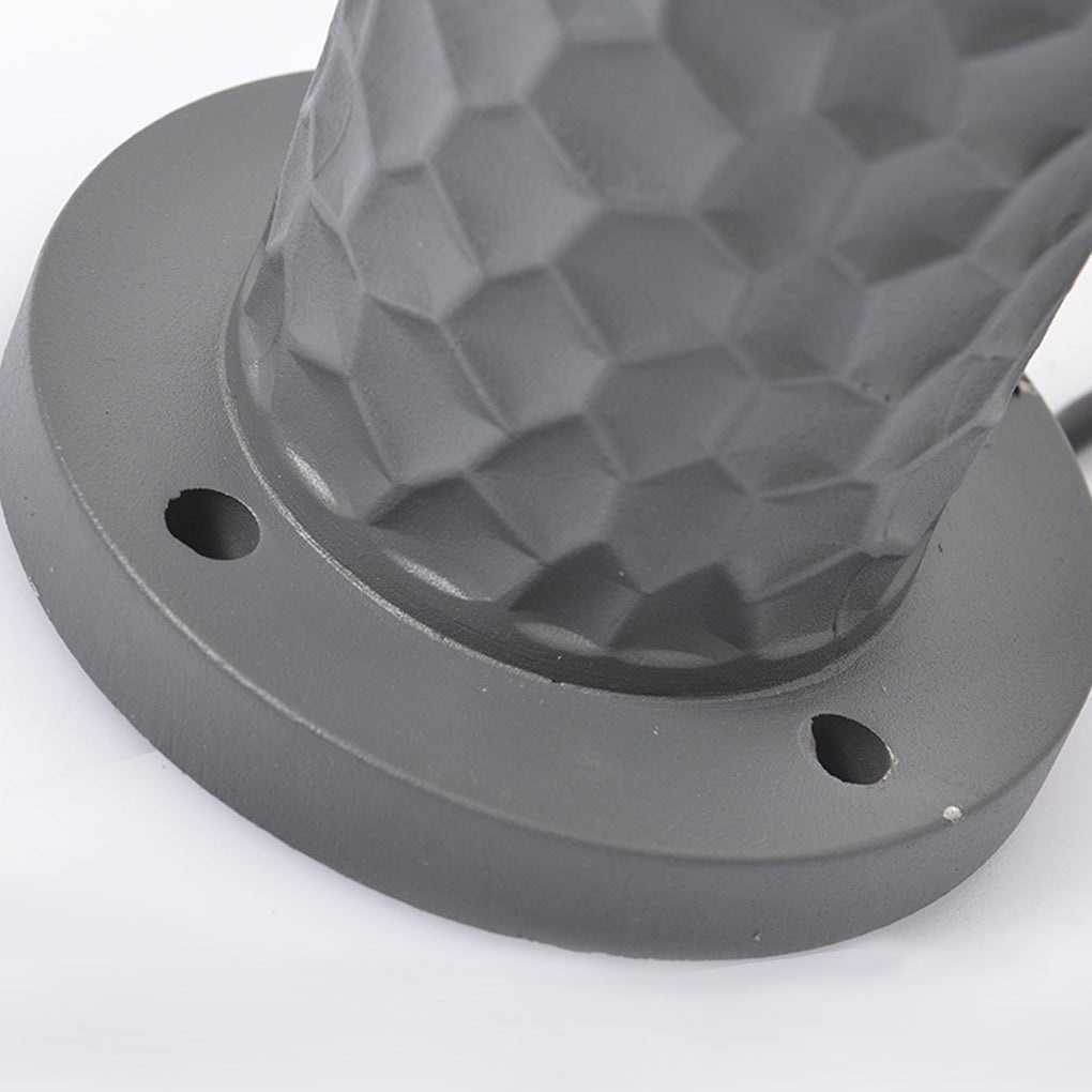 Vintage LED Outdoor Post Light – Aluminum & Dome Lampshade