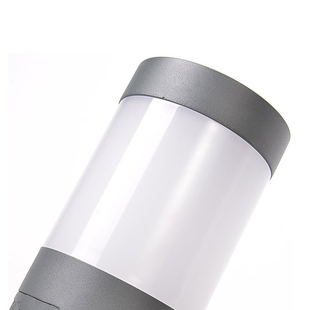 Vintage LED Outdoor Post Light – Aluminum & Dome Lampshade