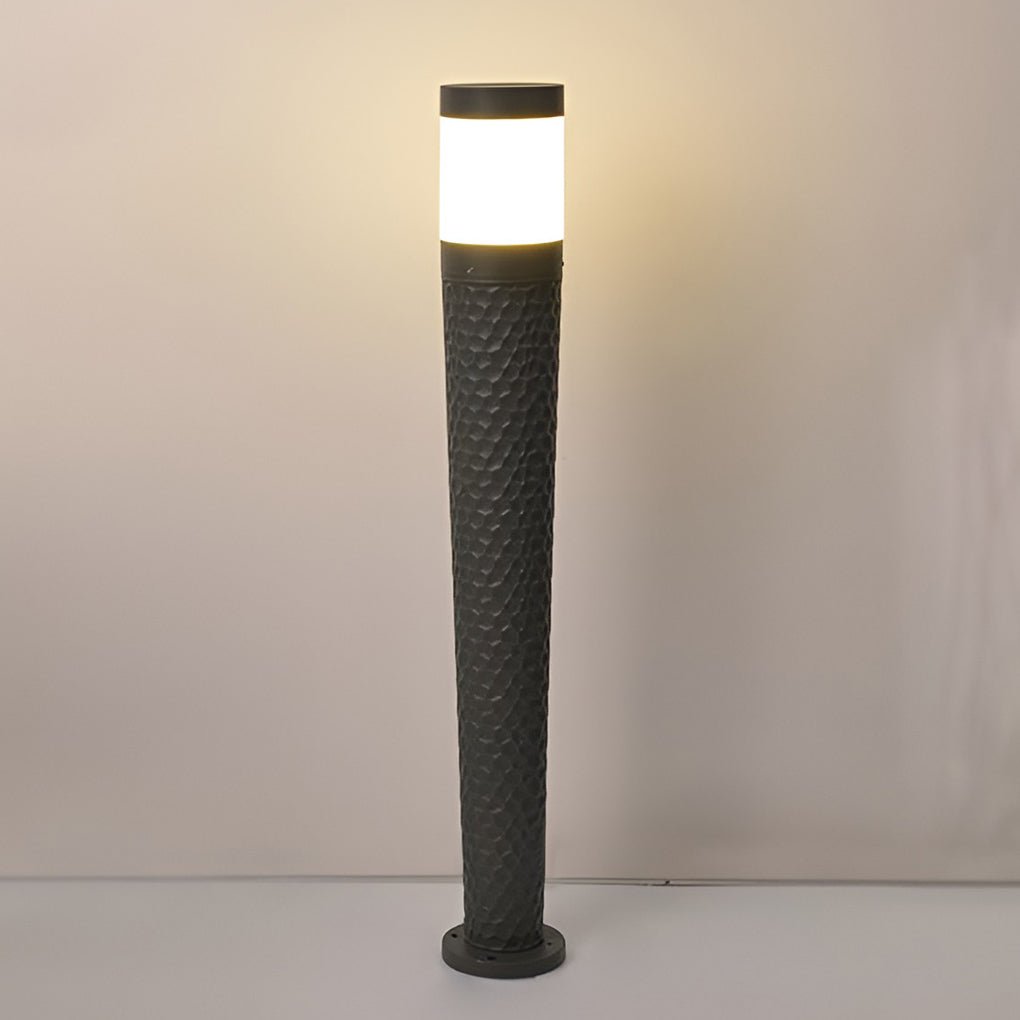 Vintage LED Outdoor Post Light – Aluminum & Dome Lampshade