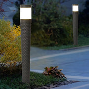 Vintage LED Outdoor Post Light – Aluminum & Dome Lampshade