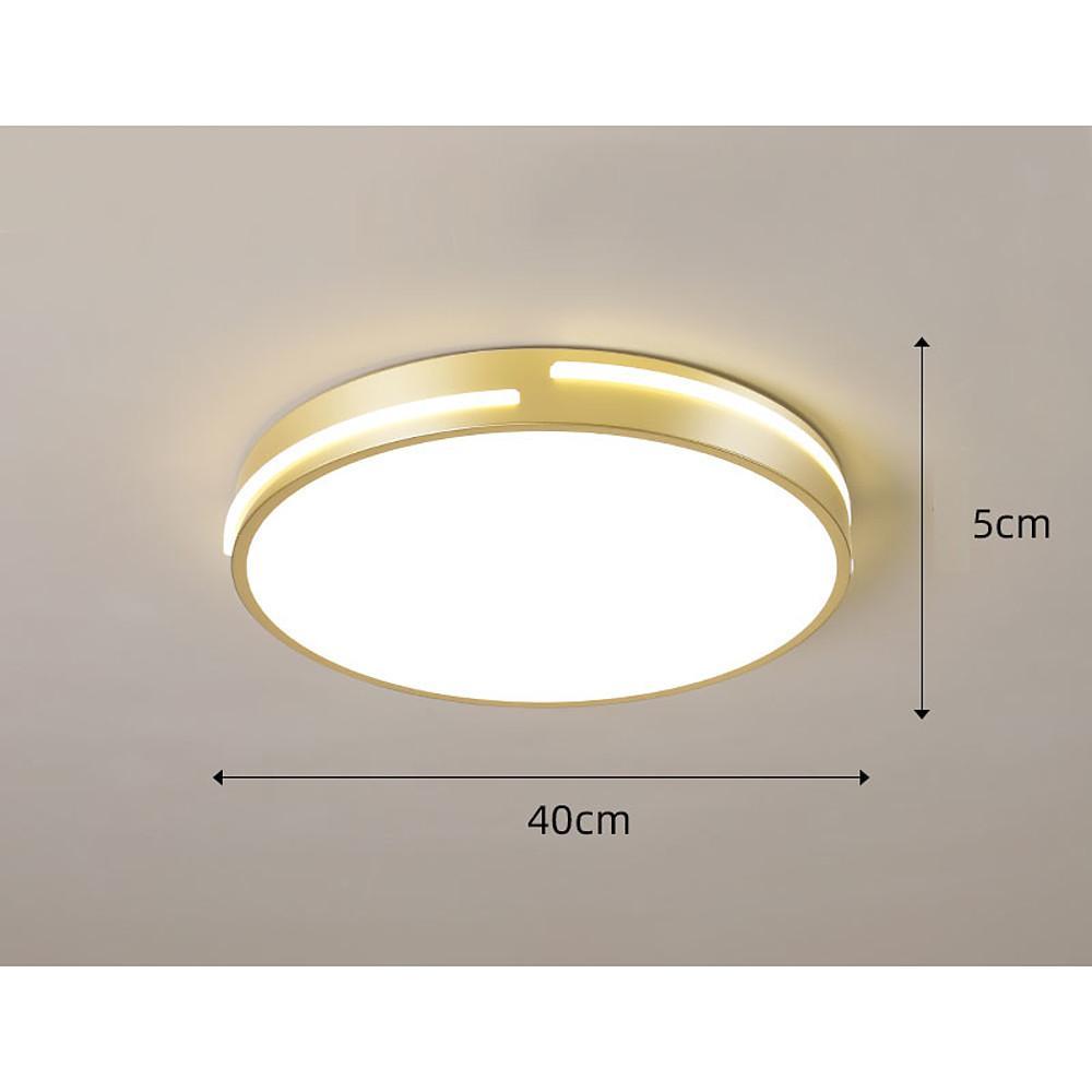 Minimalist Round Dimmable LED Flush Mount Ceiling Light - Gold