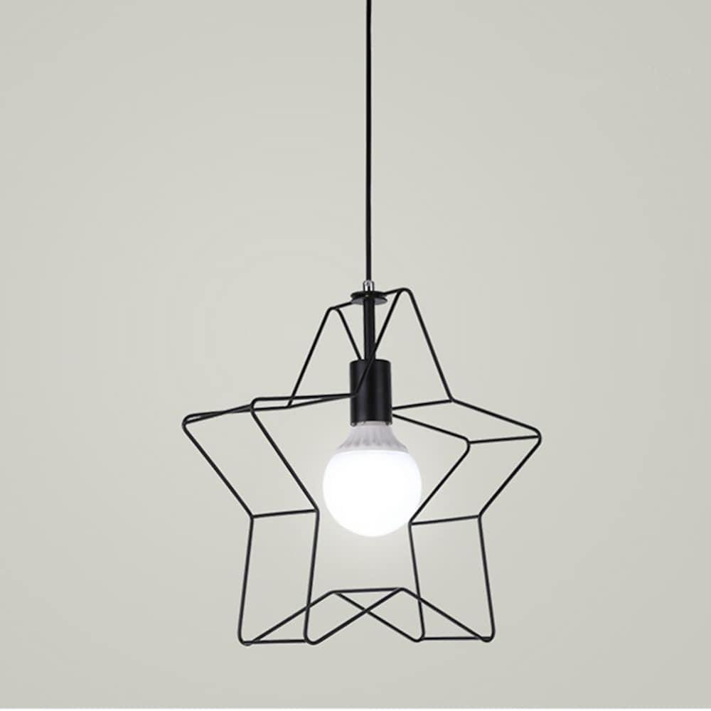 Modern Star Pendant Light Metal Ambient Lighting Fixture