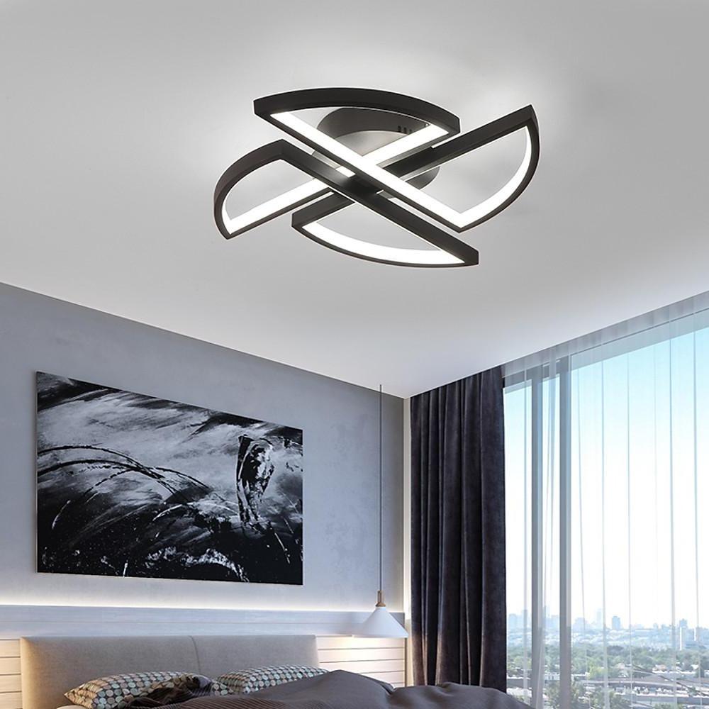 Geometric Flush Mount Ceiling Light Modern LED Semi Circle Metal
