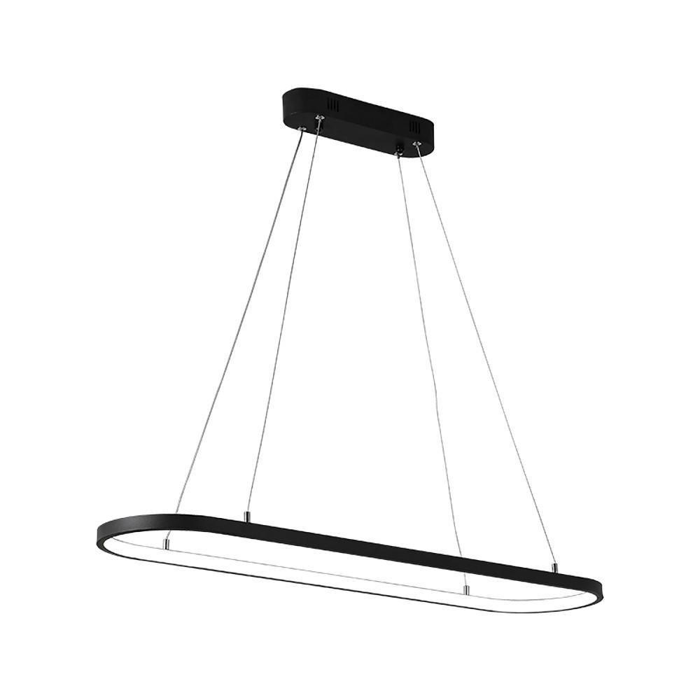 Modern Rectangular Pendant Light with Aluminum & Silica Gel Shade
