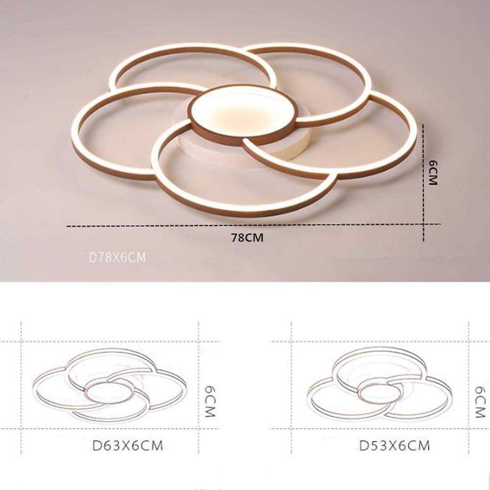 Modern Geometric LED Flush Mount Ceiling Light - Aluminum