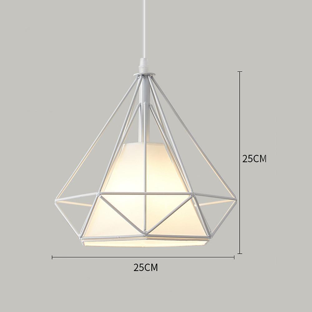 Geometric Metal Pendant Light Industrial Cage Design LED Fixture
