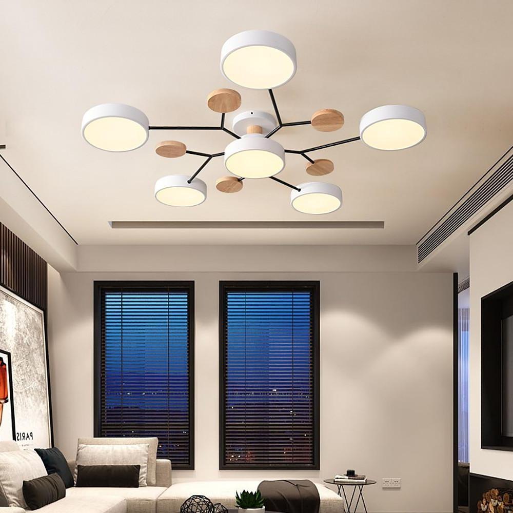 Sputnik LED Chandelier Modern Geometric Metal PVC Ceiling Light