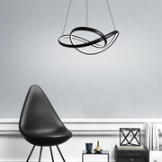 Curved Modern LED Pendant Light Dimmable Adjustable Metal