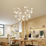 45-Light Sputnik Chandelier with Copper & Glass LED Design