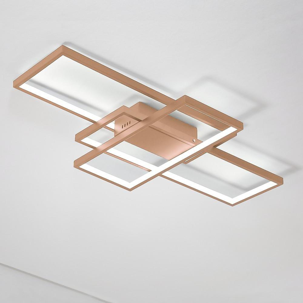 Modern Abstract LED Flush Mount Ceiling Light – Three Rectangles