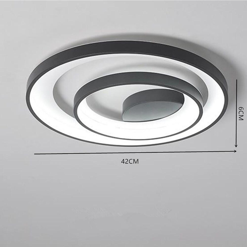 2-Ring Modern Semi-Flush Mount LED Ceiling Light
