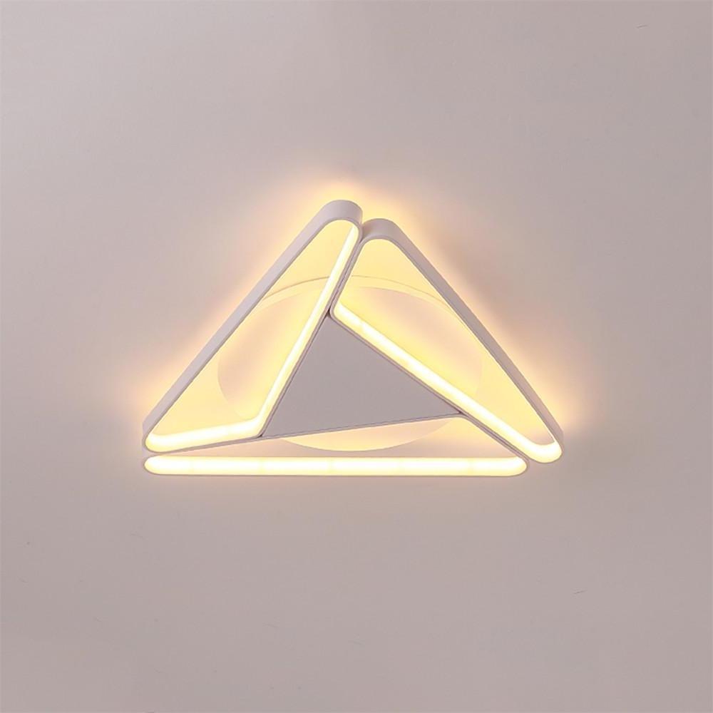 Geometric LED Flush Mount Ceiling Light Modern Metal & PVC