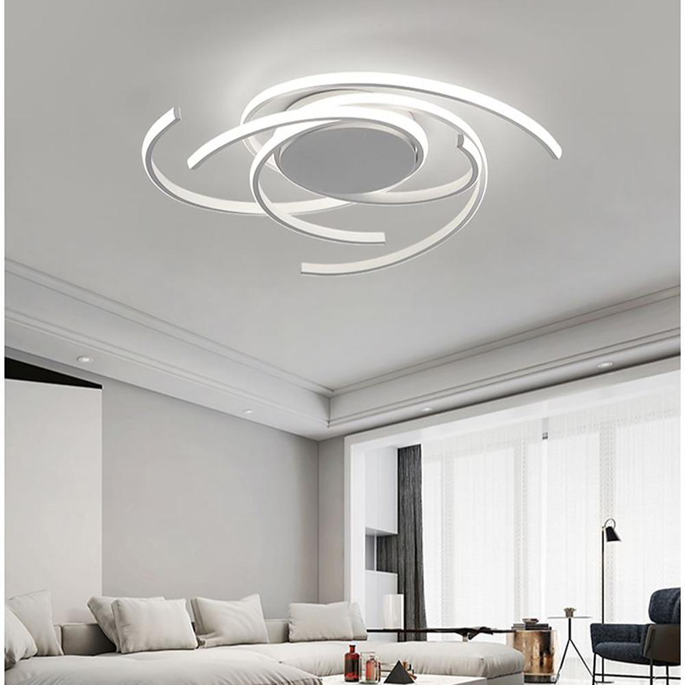 22" Artistic Aluminum Flush Mount Ceiling Light with LED