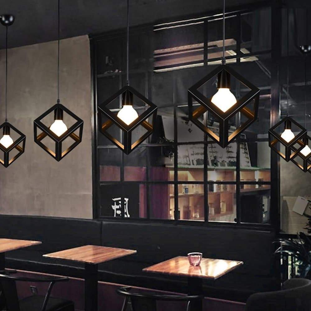 Geometric Metal Pendant Light Modern Industrial Kitchen Island