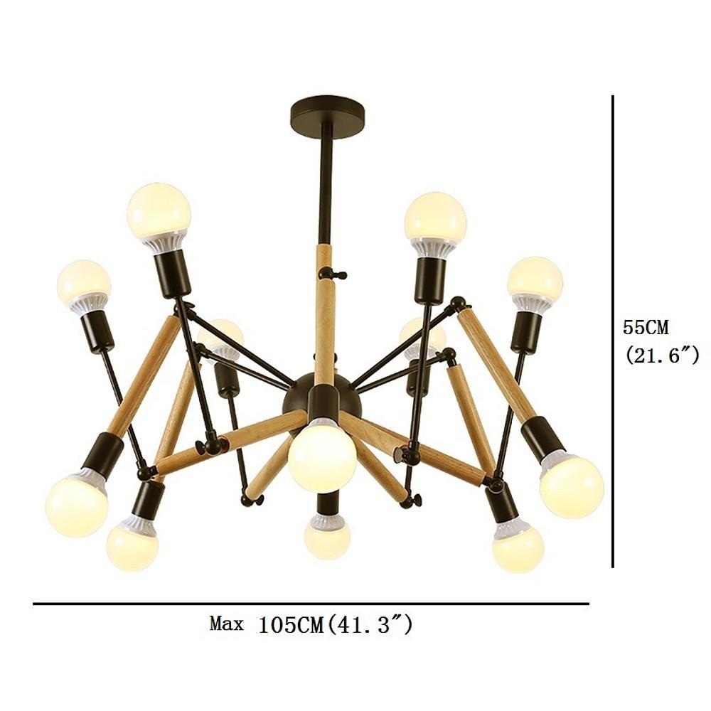 12-Light Sputnik Chandelier Nordic Modern Metal Pendant Light