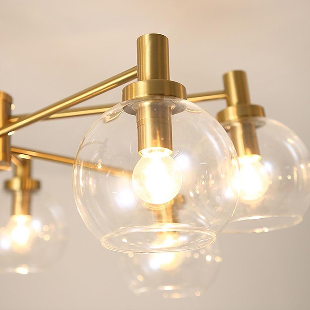 Sputnik Globe LED Chandelier | Modern Metal & Glass Ceiling Light