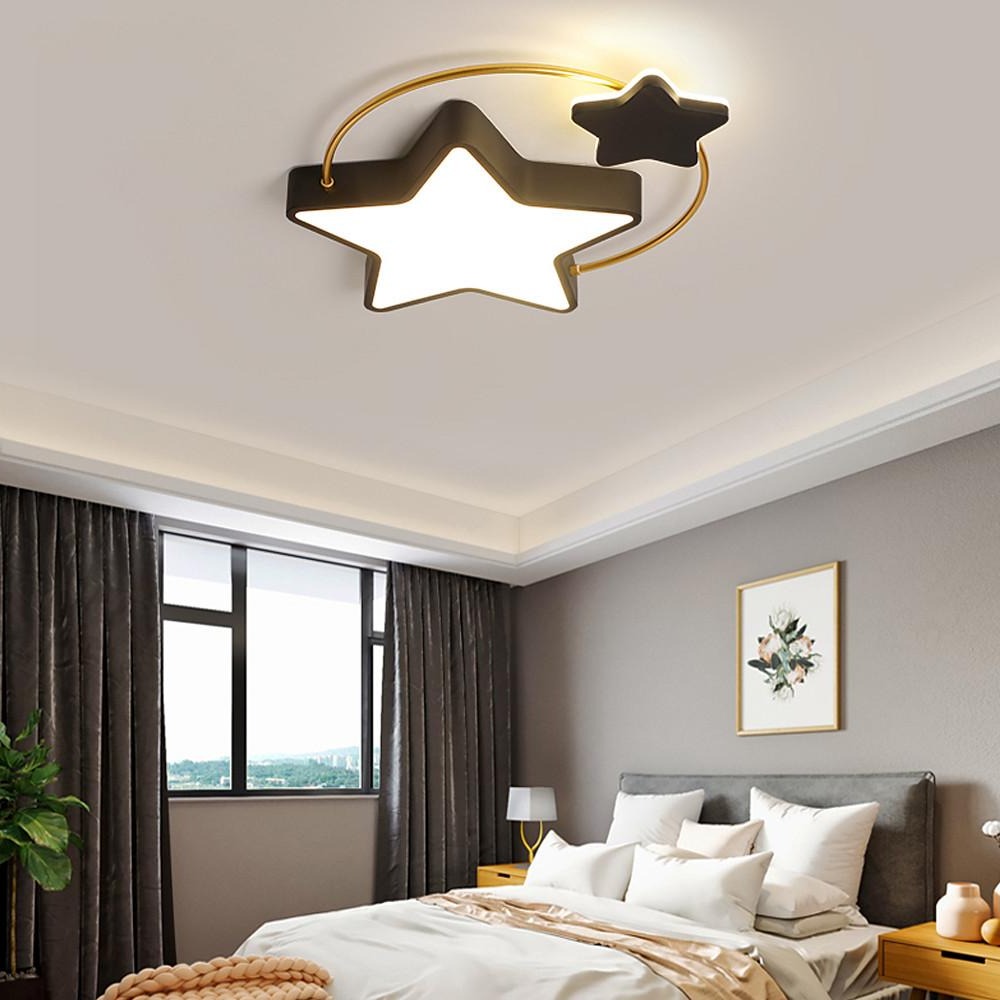 Nordic Star Flush Mount LED Ceiling Light Dimmable Kids Bedroom