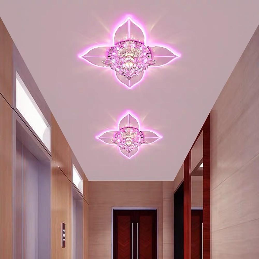 Star Crystal Flush Mount LED Ceiling Light - Multi Color Modern