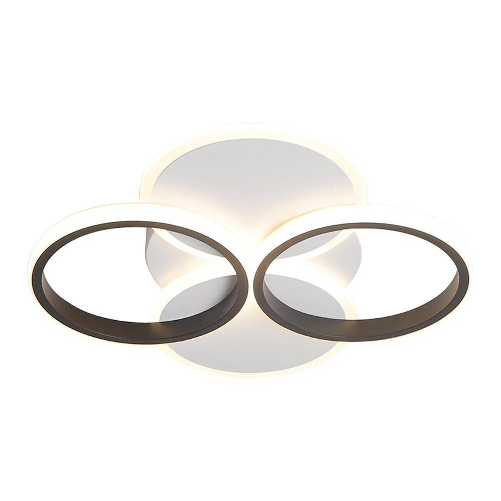 Modern Geometric LED Flush Mount Ceiling Light – 4 Circle Design