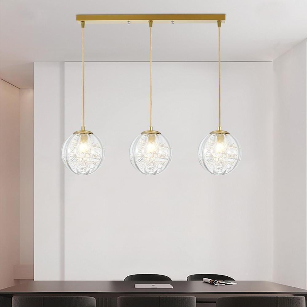 Nordic Glass Globe Pendant Light — Modern Artistic Ceiling Fixture