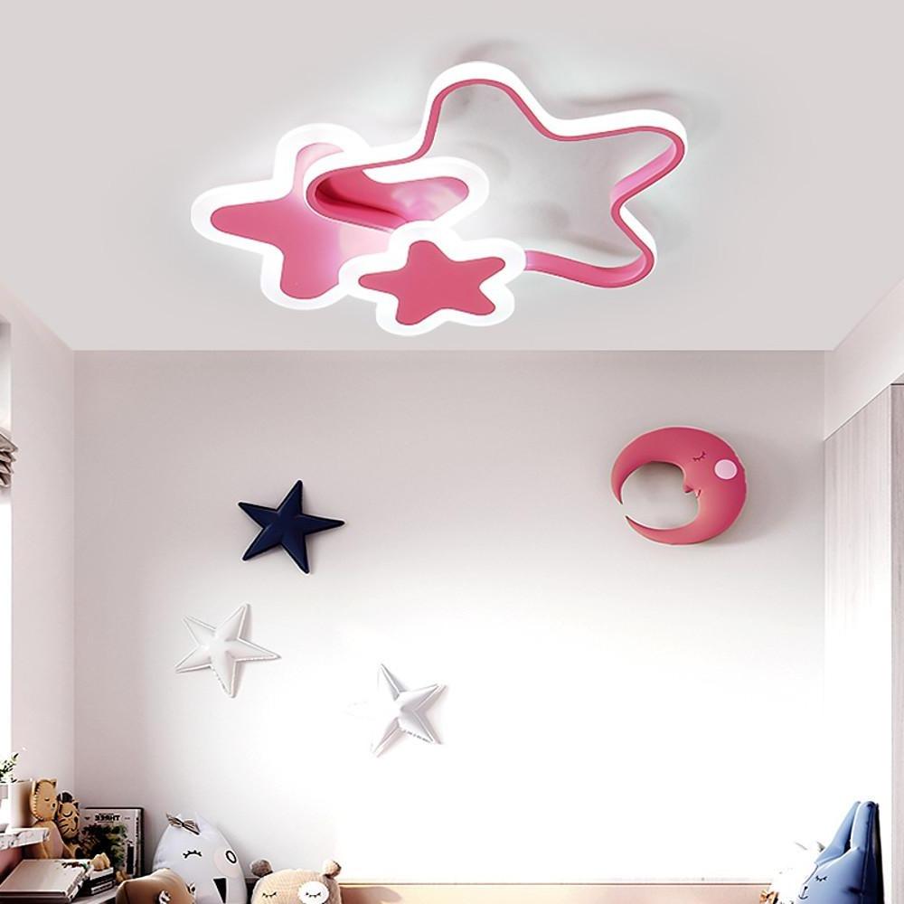 Triple Star LED Flush Mount Ceiling Light for Kids Room