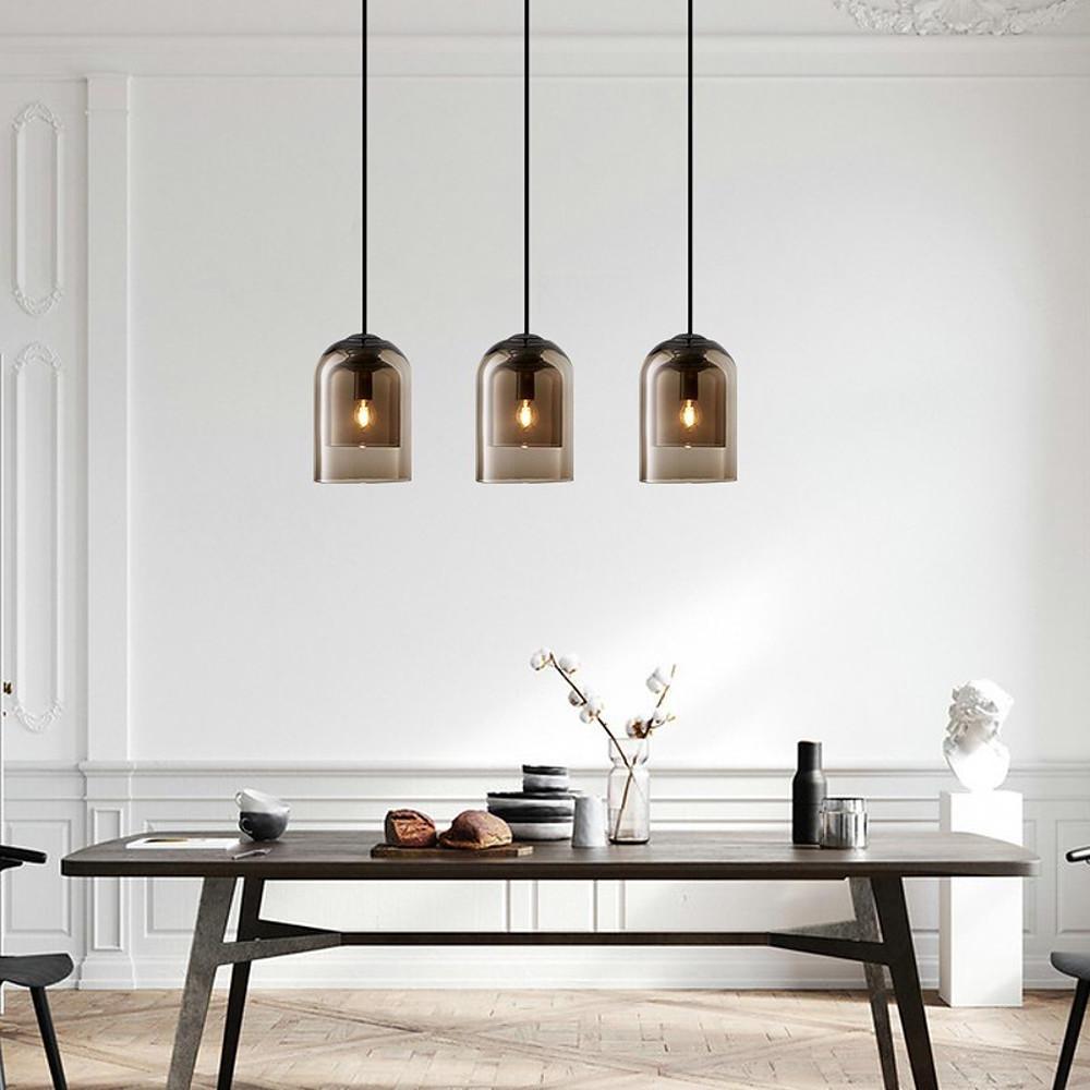 Nordic Glass Pendant Light with LED – Modern Industrial Ceiling Lamp